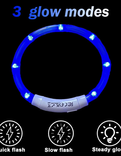 Load image into Gallery viewer, Dog Light up Collar LED Collar Light up Cat Collar USB Rechargeable Collar Christmas Decoration Pet Collar Pet Christmas Gifts
