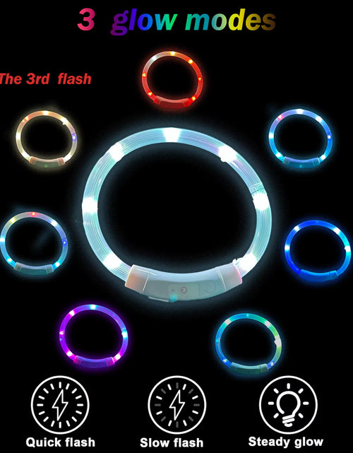 Load image into Gallery viewer, Dog Light up Collar LED Collar Light up Cat Collar USB Rechargeable Collar Christmas Decoration Pet Collar Pet Christmas Gifts
