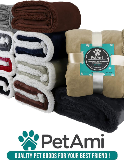 Load image into Gallery viewer, Dog Blanket for Small Medium Dogs, Pet Bed Blanket Cat Puppy Kitten, Fleece Furniture Couch Cover Protector Sofa Car, Soft Sherpa Dog Throw Plush Reversible Washable, Mini 29X40 Solid Dark Gray
