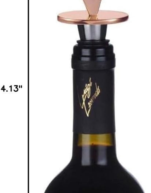 Load image into Gallery viewer, Wine and Beverage Bottle Stopper with Rose Gold Finish-Perfect Presents/Gift Idea for Valentines Day, Mothers Day, Fathers Day, Thanksgiving Day,E-Initial (Letter E)
