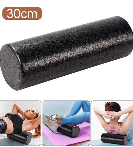 12 Inch Solid Core Back Foam Roller High-Density round Foam Roller Deep Tissue Massager for Exercise Massage Muscle Recovery