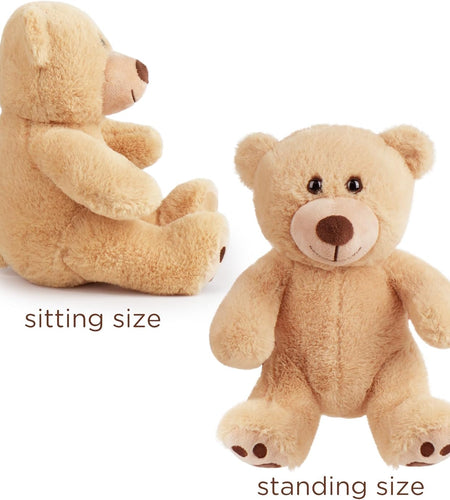 Teddy Bear Stuffed Animal, 10 Inch Brown Teddy Bear Plush Toy, Soft Plush Gifts for Kids Baby Toddlers on Baby Shower, Easter Decorations