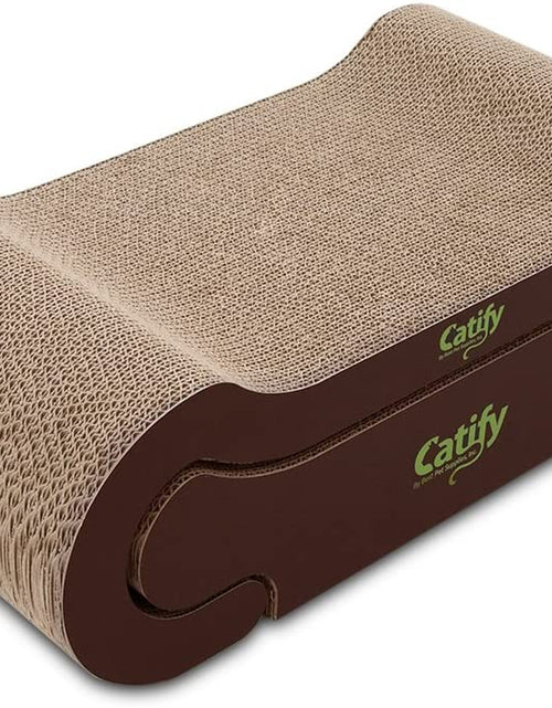 Load image into Gallery viewer, Corrugated Cardboard Cat Scratcher Refill Pads, Lounger, and Fun Interactive Scratching Boards, Claw Safe, Durable, Natural Recycled Materials, Supports Active Play - Lounger I
